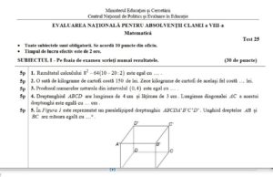 Evaluare Națională 2020 Matematică: Testele de antrenament pentru această săptămână