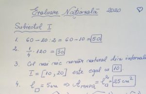 Barem Matematică Evaluare Națională Cum sunt punctate cele trei subiecte