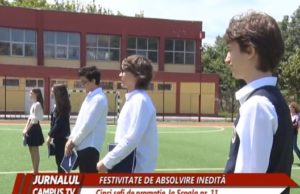 VIDEO Cum s-a desfășurat o festivitate de absolvire pentru 5 elevi șefi de promoție