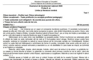 BAC 2020 Subiecte Română Cele 40 de teste de antrenament pentru Română – REAL și UMAN