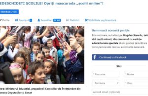 Petiție pentru redeschiderea școlilor: Prin online nu se pot construi relații interumane