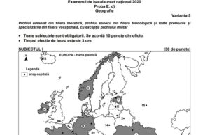 BAC 2020. Barem la Geografie, Biologie, Anatomie, Logică – proba la alegere a profilului