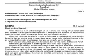 BAC 2021. Cum arată testul pentru Română-REAL și UMAN