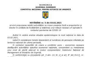 Document. Care sunt scenariile deschiderii școlilor