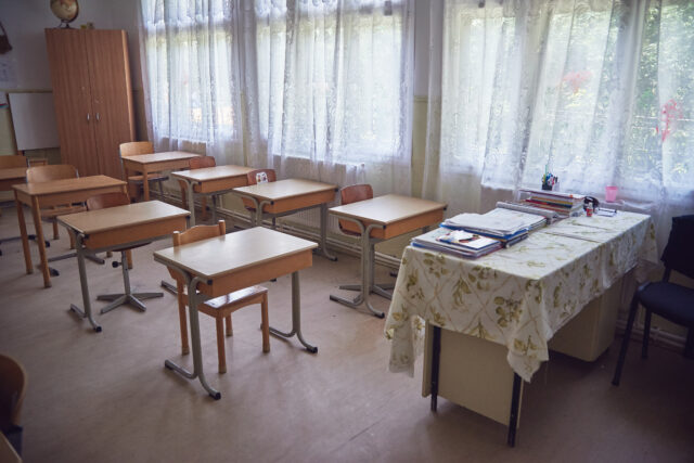 Clasa goala intr-un sat din Vaslui