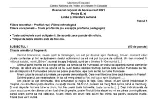 Simulare BAC 2021 Română| Cele 4 teste de antrenament și baremele pentru elevii de la REAL și UMAN
