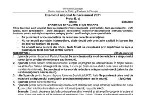 Simulare BAC 2021| Barem și subiecte la Matematică și Istorie