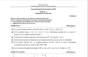 Subiecte BAC 2021 Matematică și Istorie – Cum se notează exercițiile primite elevii la a doua probă