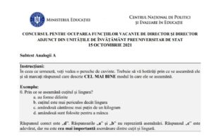 Ce subiecte au primit candidații la concursul pentru directori
