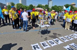 FOTO. Sindicaliștii au cerut mărirea salariilor în Piața Victoriei