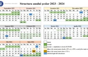 Structura anului școlar 2023-2024. Vacanța de Paște va fi între 27 aprilie-7 mai 2024